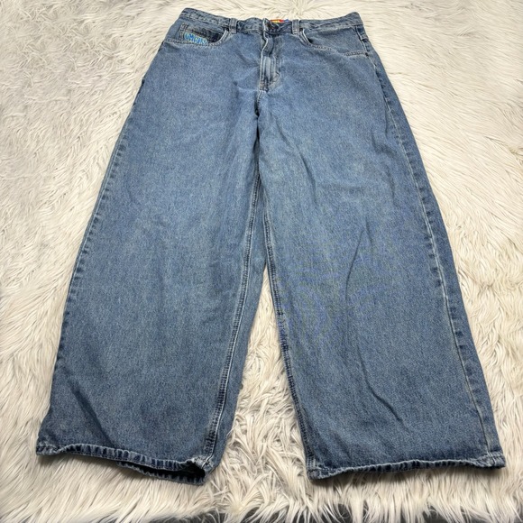 Empyre Other - Empyre Men's Unisex 32 Medium Wash Baggy Jeans Drawstring Street Urban Skater